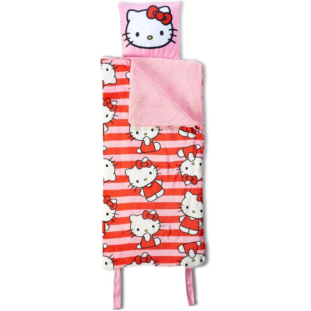 imageSilk Touch Sherpa Slumber Bag for Boys and Girls Sleeping Bag with Zipper 27 x 56 inchesHello Kitty Bow Friendly w Pillow