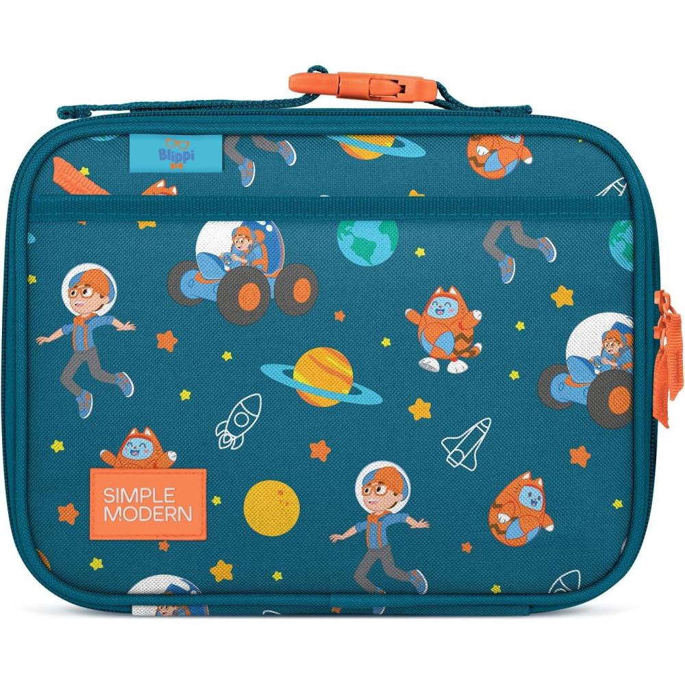 imageSimple Modern Bluey Kids Lunch Box for Toddler  Reusable Insulated Bag for Girls  Meal Containers for School with Exterior and Interior Pockets  Hadley Collection  Bluey SkyBlippi Space