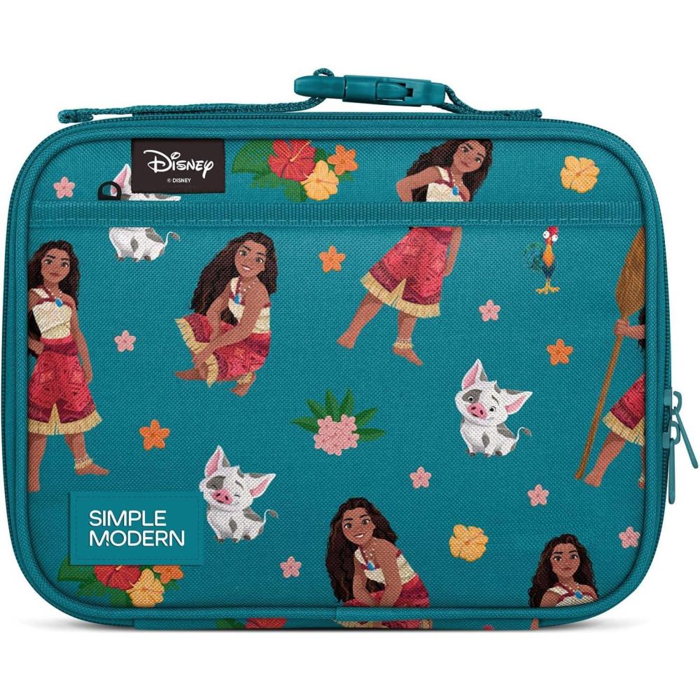 imageSimple Modern Bluey Kids Lunch Box for Toddler Reusable Insulated Bag for Girls Meal Containers for School with Exterior and Interior Pockets Hadley Collection Bluey SkyDisney Moana Oceana