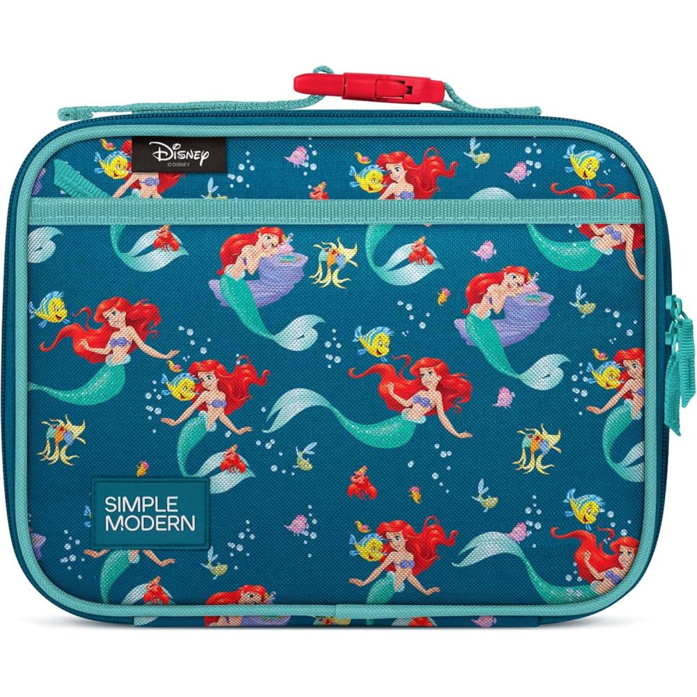 imageSimple Modern Bluey Kids Lunch Box for Toddler Reusable Insulated Bag for Girls Meal Containers for School with Exterior and Interior Pockets Hadley Collection Bluey SkyDisney Ariels Day Dream