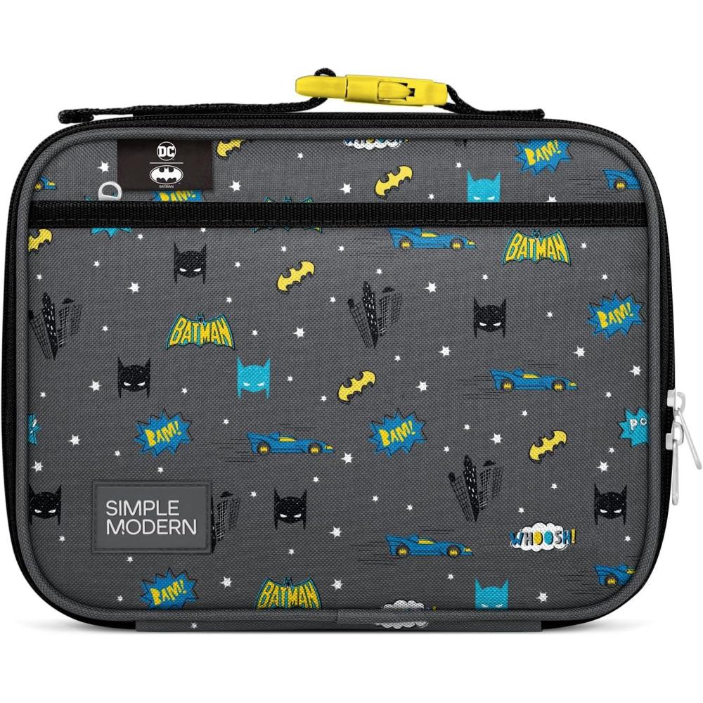 imageSimple Modern Bluey Kids Lunch Box for Toddler Reusable Insulated Bag for Girls Meal Containers for School with Exterior and Interior Pockets Hadley Collection Bluey SkyDC Batman POW