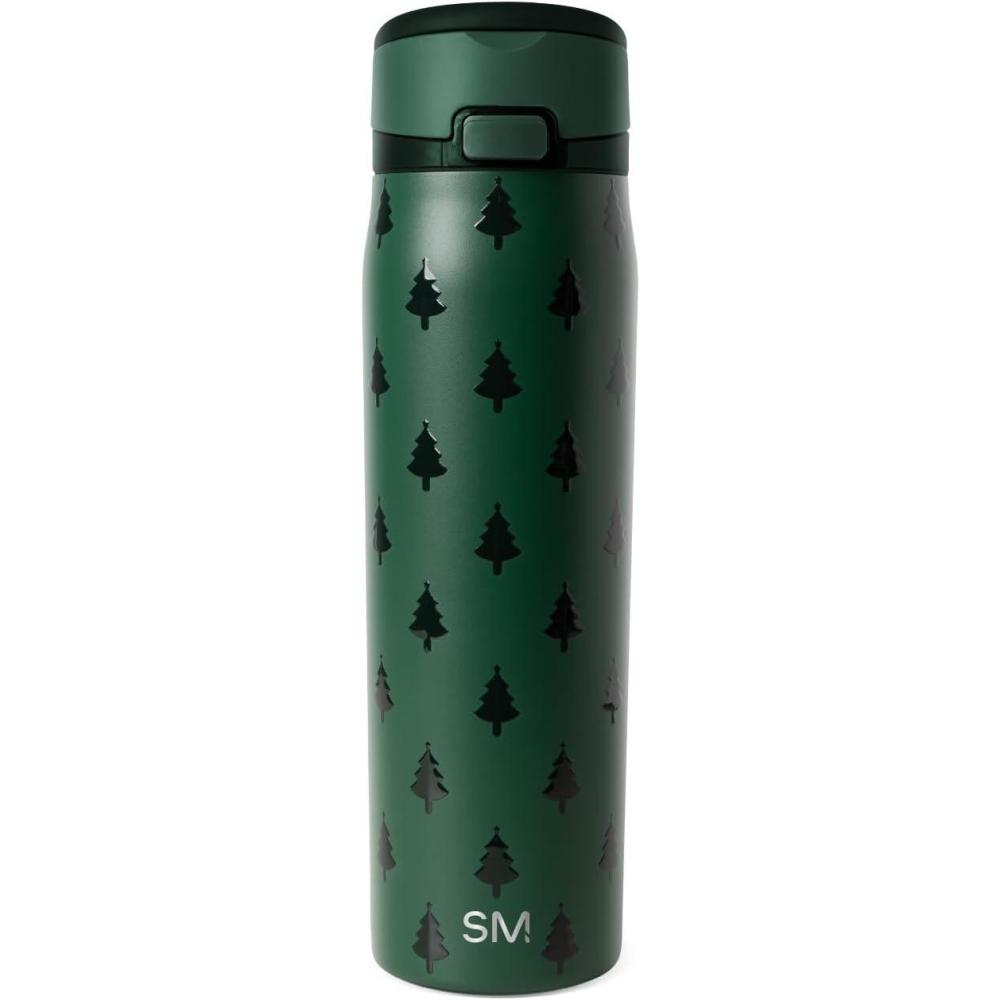 imageSimple Modern Holiday Bluey 40 oz Trek Tumbler with Handle and Straw Lid Cup Holder Friendly Insulated Stainless Steel Travel Mug Bluey Christmas MorningWinter Trees