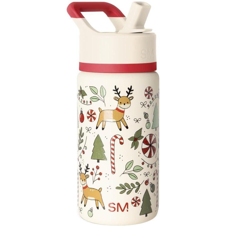 imageSimple Modern Holiday Bluey 40 oz Trek Tumbler with Handle and Straw Lid Cup Holder Friendly Insulated Stainless Steel Travel Mug Bluey Christmas MorningChristmas Mix