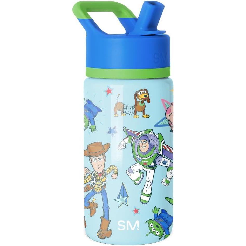 imageSimple Modern Kids Summit Water Bottle with Straw Lid Bluey 14oz Stainless Steel Cup Insulated Tumbler for Toddlers School Bluey CheckmateDisneyBuzz and Woody Adventures
