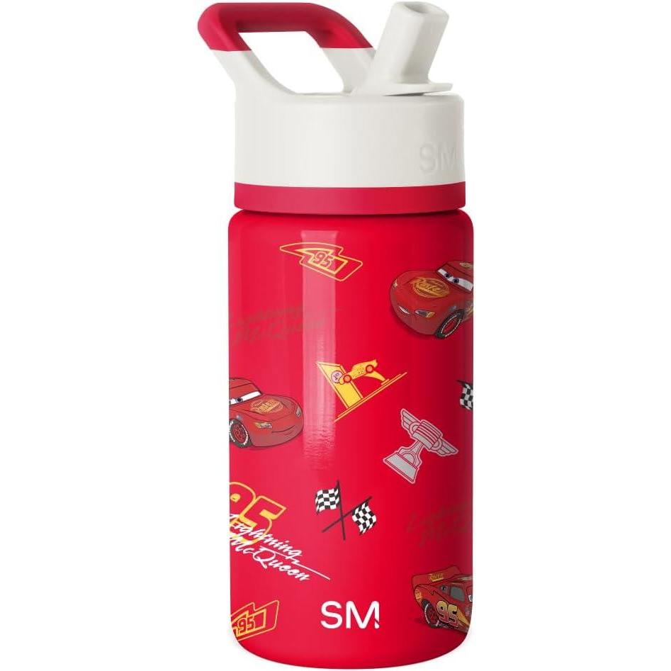 imageSimple Modern Kids Summit Water Bottle with Straw Lid Bluey 14oz Stainless Steel Cup Insulated Tumbler for Toddlers School Bluey CheckmateDisneyCars Lightning Speed