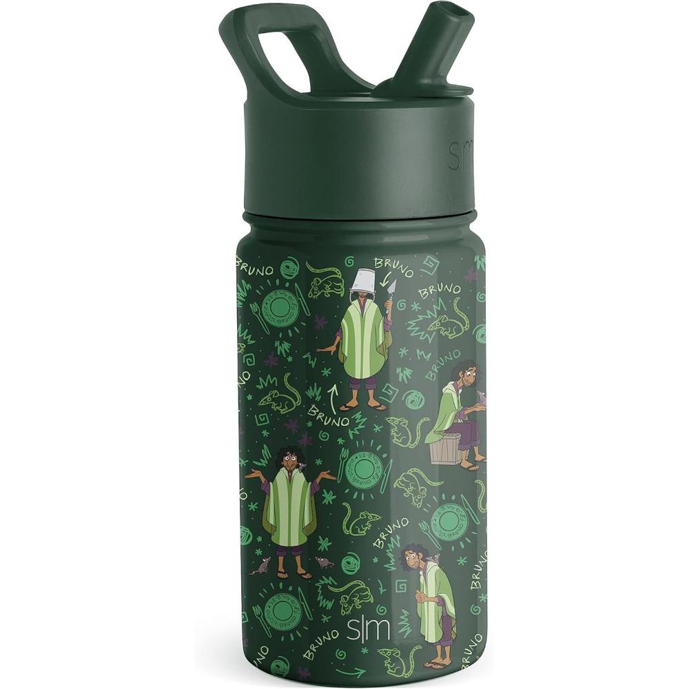 imageSimple Modern Kids Summit Water Bottle with Straw Lid Bluey 14oz Stainless Steel Cup Insulated Tumbler for Toddlers School Bluey CheckmateDisneyEncanto Oh Bruno