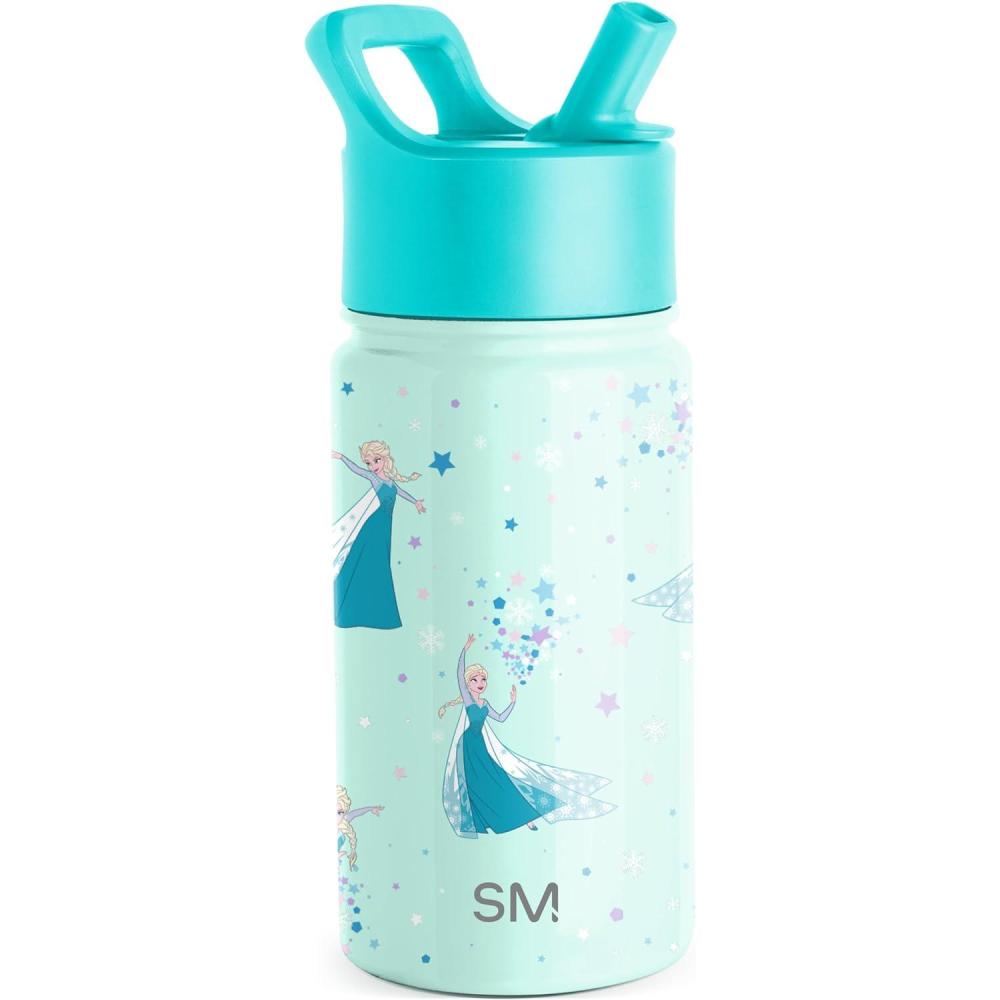 imageSimple Modern Kids Summit Water Bottle with Straw Lid Bluey 14oz Stainless Steel Cup Insulated Tumbler for Toddlers School Bluey CheckmateDisneyFrozen Elsas Snowflake