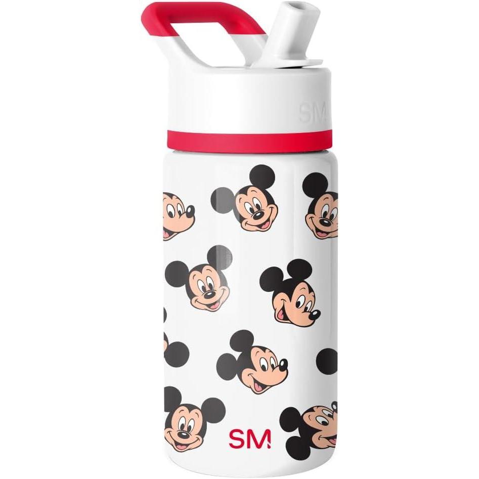 imageSimple Modern Kids Summit Water Bottle with Straw Lid Bluey 14oz Stainless Steel Cup Insulated Tumbler for Toddlers School Bluey CheckmateDisneyMickey Mouse Fun