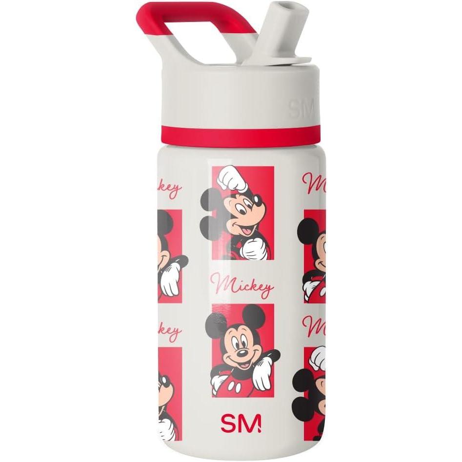 imageSimple Modern Kids Summit Water Bottle with Straw Lid Bluey 14oz Stainless Steel Cup Insulated Tumbler for Toddlers School Bluey CheckmateDisneyMickey Montage