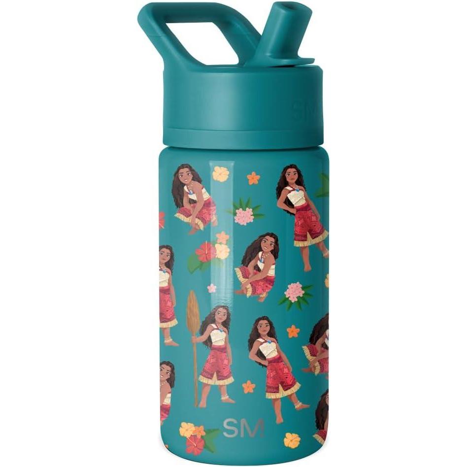 imageSimple Modern Kids Summit Water Bottle with Straw Lid Bluey 14oz Stainless Steel Cup Insulated Tumbler for Toddlers School Bluey CheckmateDisneyMoana Oceana