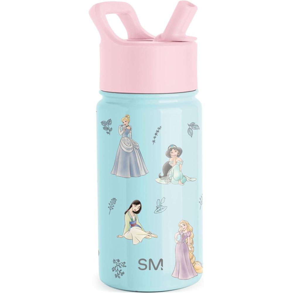 imageSimple Modern Kids Summit Water Bottle with Straw Lid Bluey 14oz Stainless Steel Cup Insulated Tumbler for Toddlers School Bluey CheckmateDisneyPrincesses Royal Beauty
