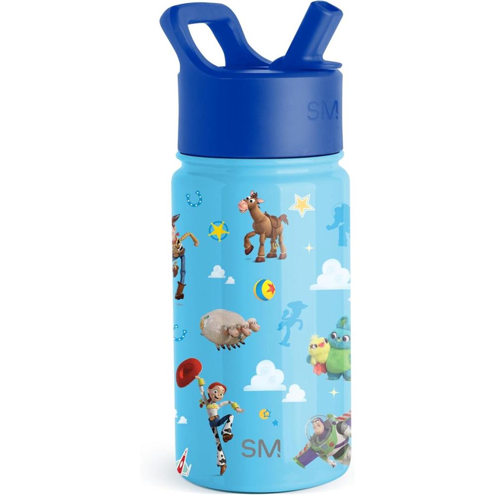imageSimple Modern Kids Summit Water Bottle with Straw Lid  Bluey 14oz Stainless Steel Cup Insulated Tumbler for Toddlers School Bluey CheckmateDisneyToy Story Andys Toys