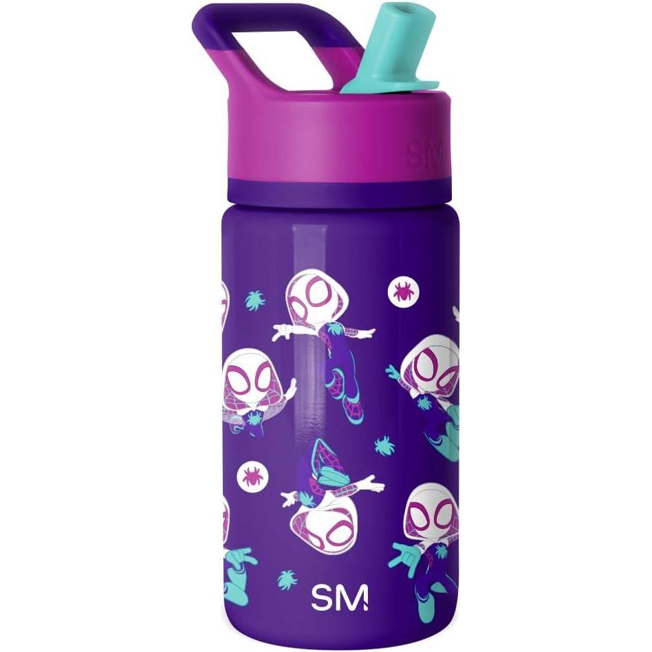 imageSimple Modern Kids Summit Water Bottle with Straw Lid Bluey 14oz Stainless Steel Cup Insulated Tumbler for Toddlers School Bluey CheckmateMarvel Spider Gwen