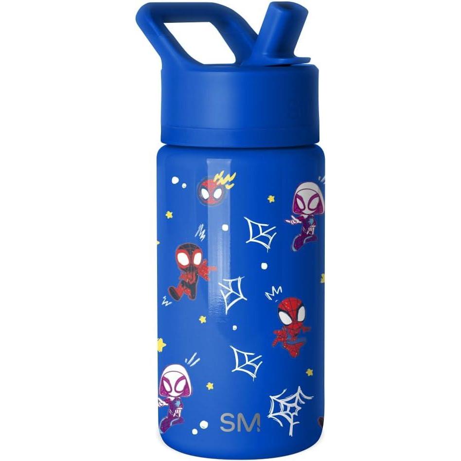 imageSimple Modern Kids Summit Water Bottle with Straw Lid Bluey 14oz Stainless Steel Cup Insulated Tumbler for Toddlers School Bluey CheckmateMarvelSpidey Friends