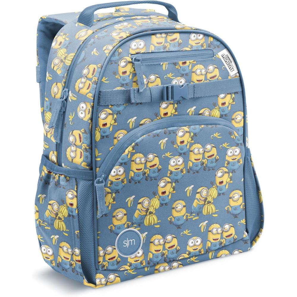 imageSimple Modern Medium Bluey Toddler Backpack for School Girls and Boys Kindergarten Elementary Kids Backpack Fletcher Collection Kids 15quot tall Bluey SkyMinions Unite