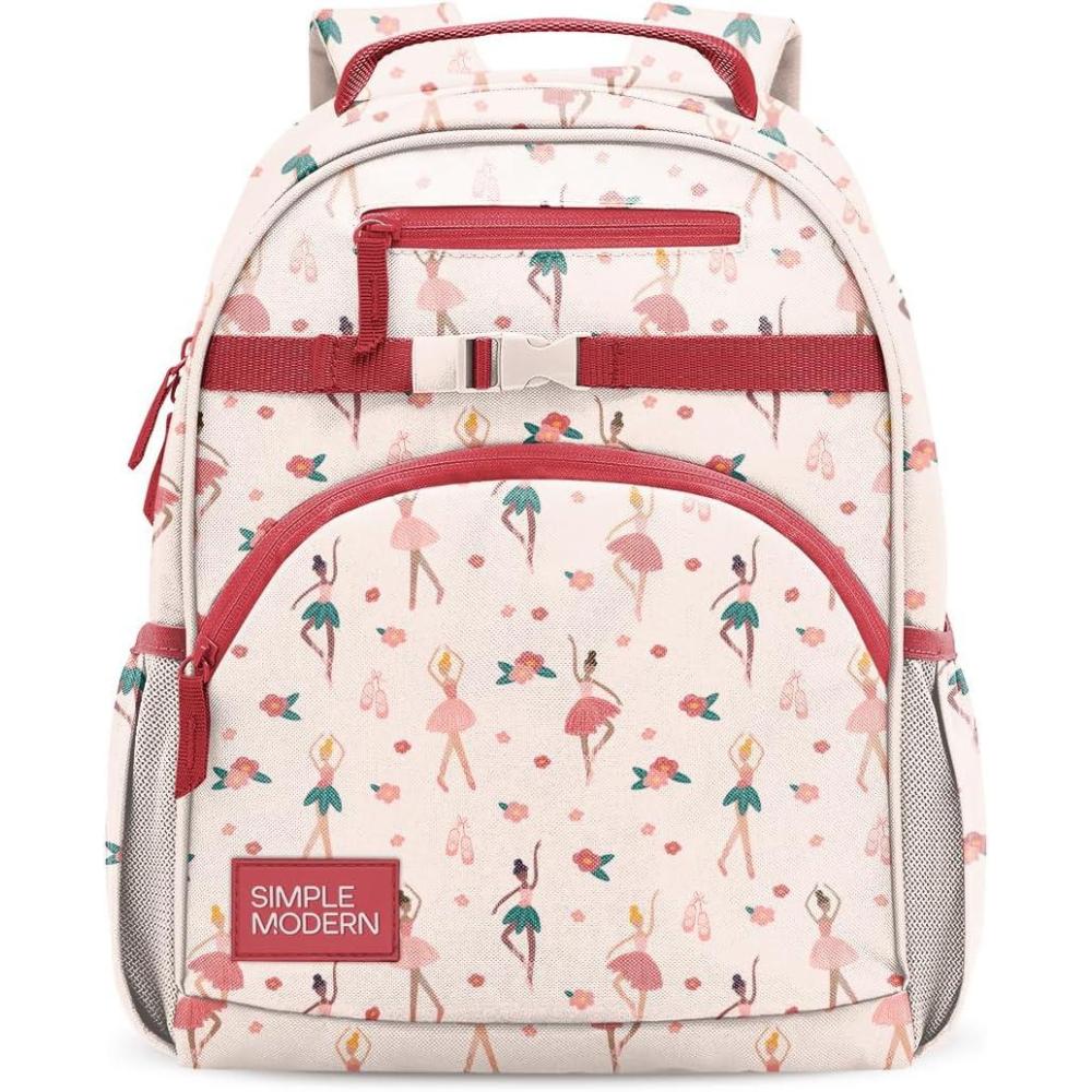 imageSimple Modern Medium Bluey Toddler Backpack for School Girls and Boys Kindergarten Elementary Kids Backpack Fletcher Collection Kids 15quot tall Bluey SkyPink Ballerina