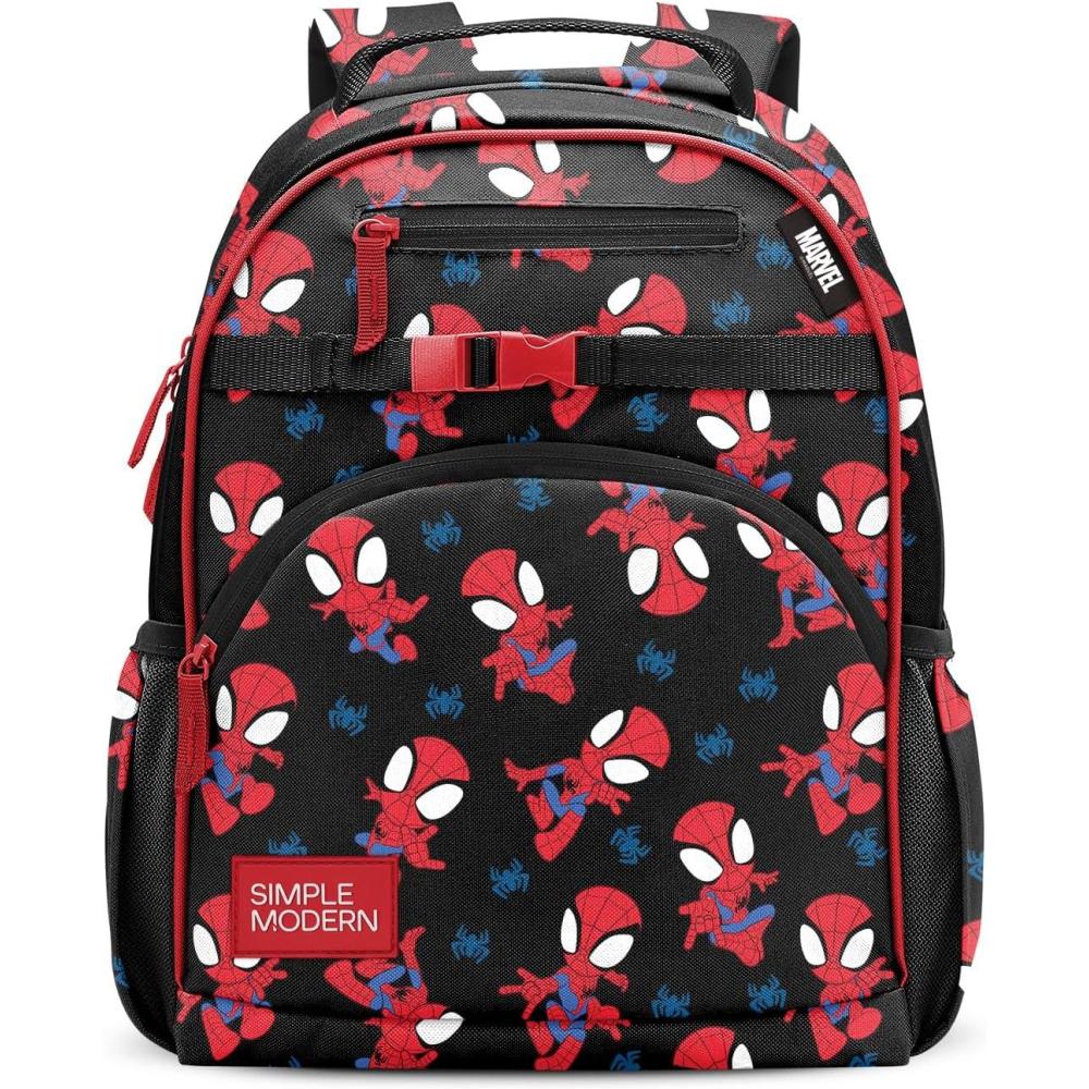 imageSimple Modern Medium Bluey Toddler Backpack for School Girls and Boys Kindergarten Elementary Kids Backpack Fletcher Collection Kids 15quot tall Bluey SkyMarvel Go Spidey Go