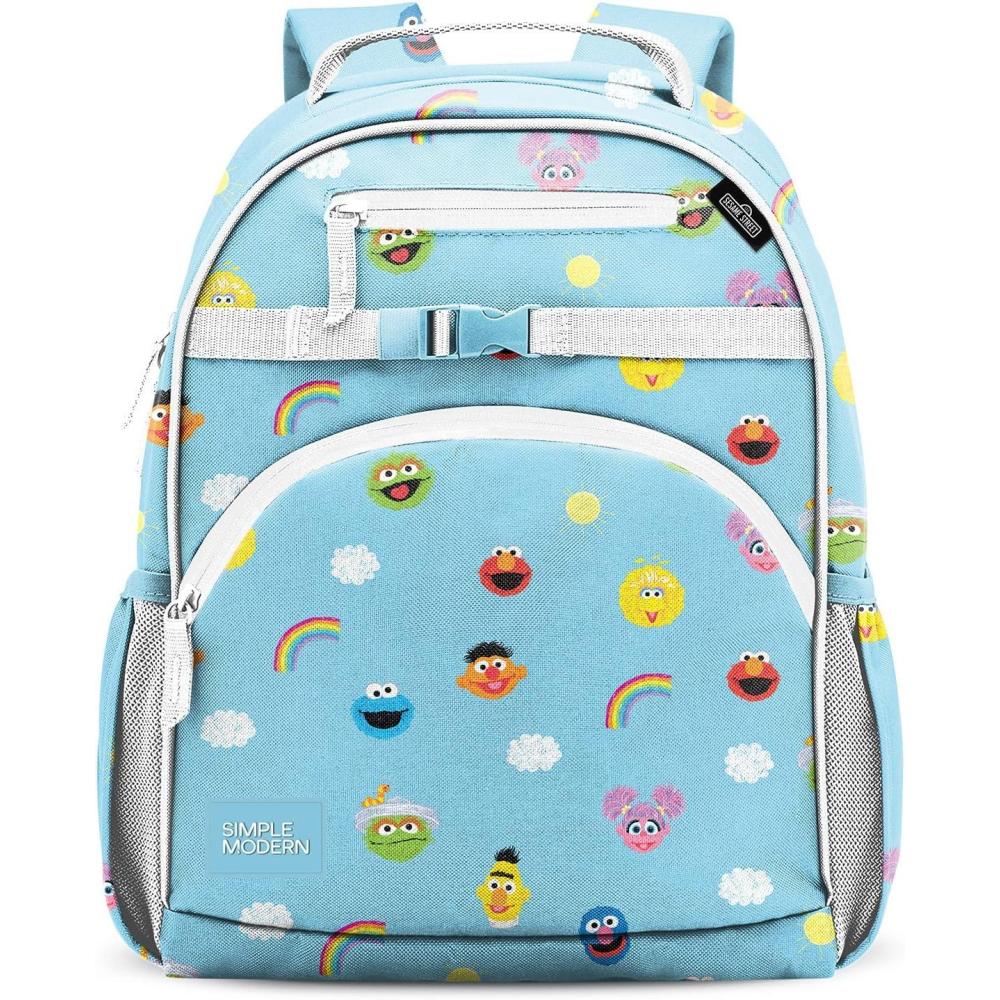 imageSimple Modern Medium Bluey Toddler Backpack for School Girls and Boys Kindergarten Elementary Kids Backpack Fletcher Collection Kids 15quot tall Bluey SkySesame Street Pals