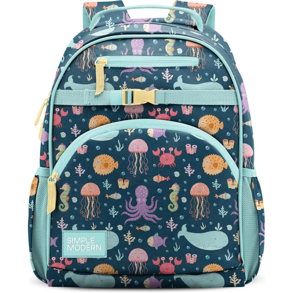 imageSimple Modern Medium Bluey Toddler Backpack for School Girls and Boys Kindergarten Elementary Kids Backpack Fletcher Collection Kids 15quot tall Bluey SkyUnder the Sea
