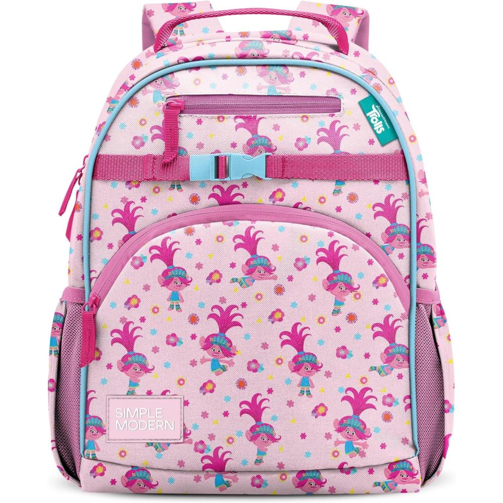 imageSimple Modern Medium Bluey Toddler Backpack for School Girls and Boys Kindergarten Elementary Kids Backpack Fletcher Collection Kids 15quot tall Bluey SkyTrolls Poppy Mashup