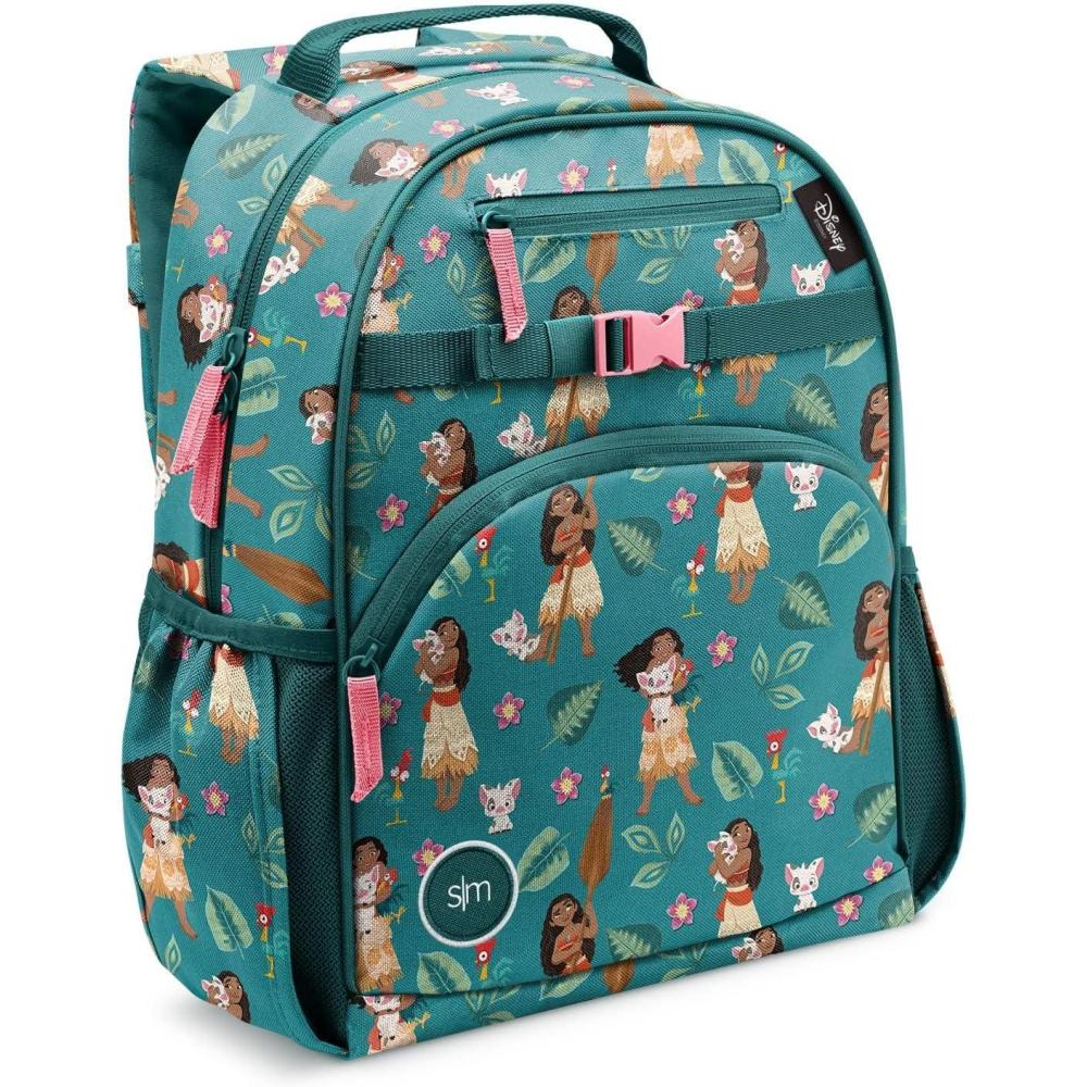 imageSimple Modern Medium Bluey Toddler Backpack for School Girls and Boys Kindergarten Elementary Kids Backpack Fletcher Collection Kids 15quot tall Bluey SkyDisney Moanas Village