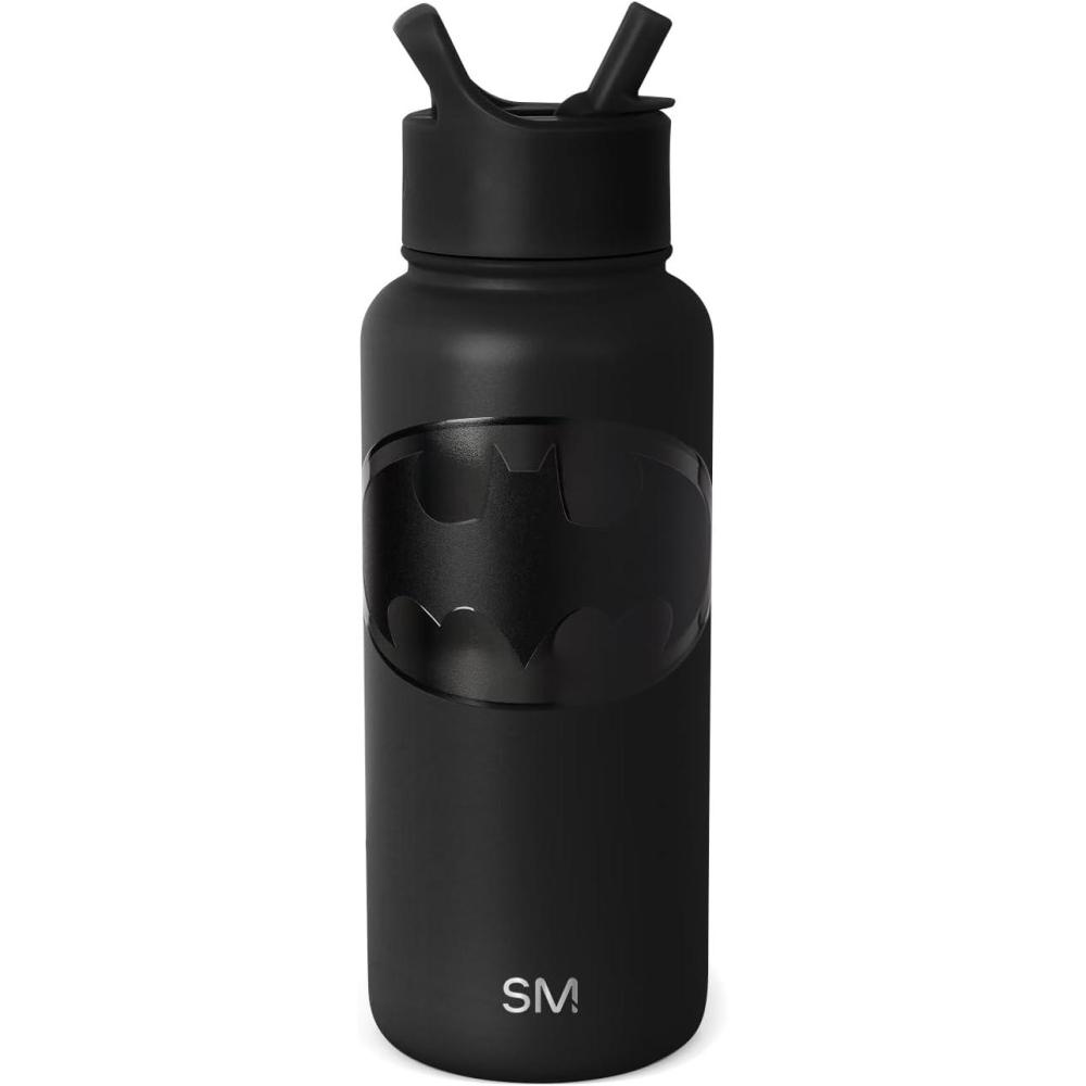 imageSimple Modern Summit Water Bottle with Straw Lid Bluey 30oz Leak Proof Stainless Steel Insulated Cup Gifts for Her Him Bluey StripesDC Comics Batman Bat Signal