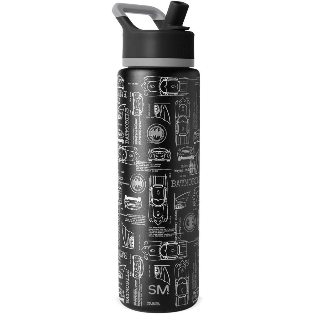 imageSimple Modern Summit Water Bottle with Straw Lid Bluey 30oz Leak Proof Stainless Steel Insulated Cup Gifts for Her Him Bluey StripesDC Comics Batwheels Schematics