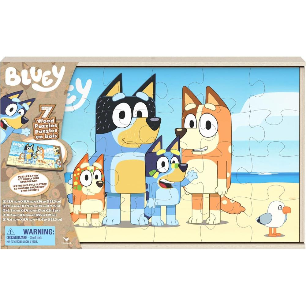 imageSpin Master Games Bluey Puzzles 2Pack 36 Pieces Kids Puzzles Bluey Toys Preschool Puzzles for Ages 3 ampamp Up7pk Wood Puzzle