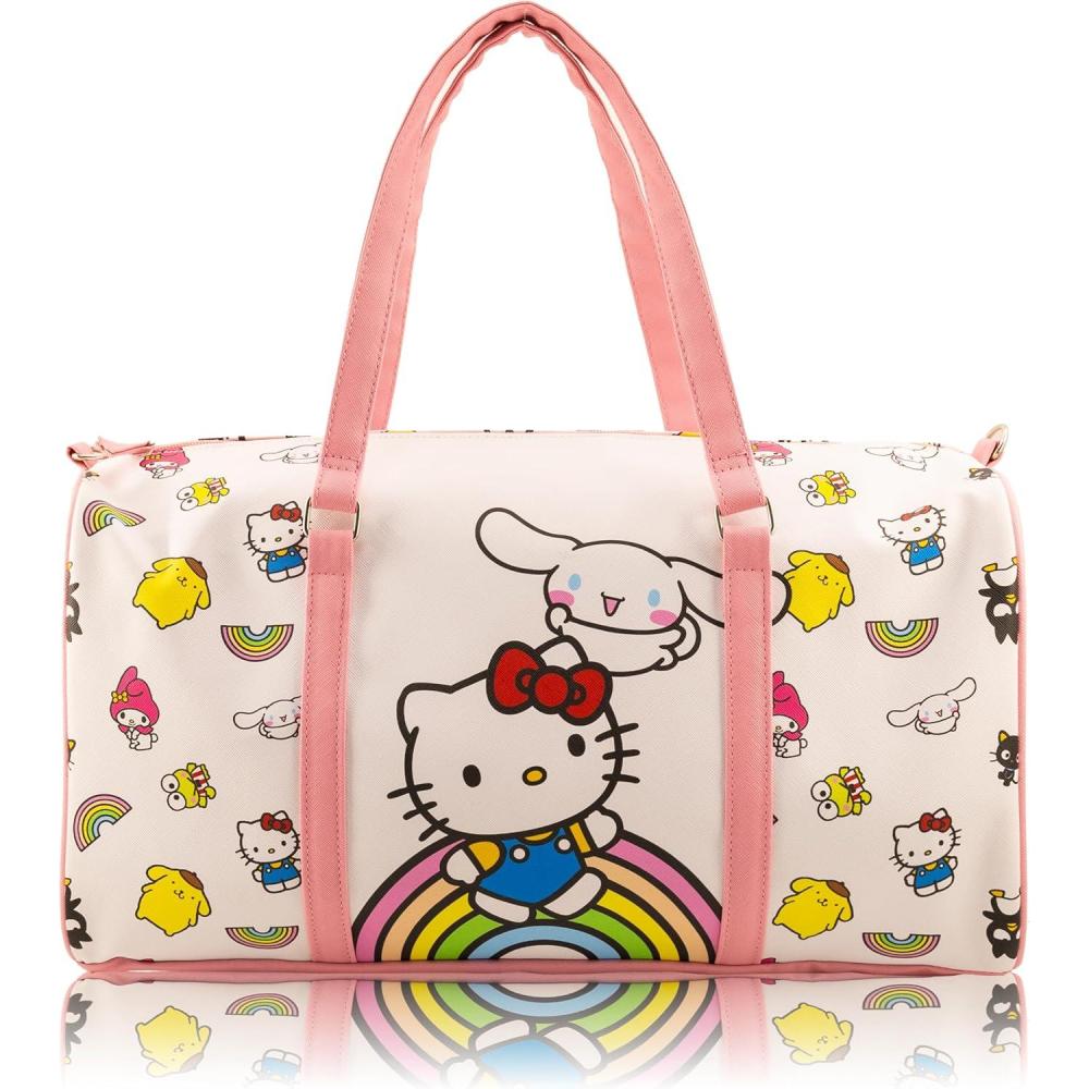 imageStitch Minnie Mickey Pooh Harry Potter or Jack Skellington 16quot Leather Mini Travel Bag Duffle Bag Overnight BagCinnamoroll