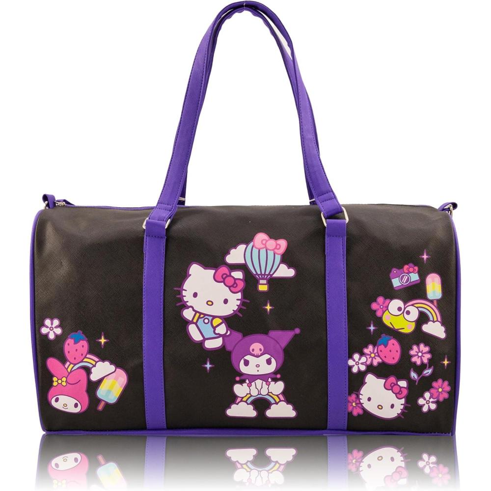 imageStitch Minnie Mickey Pooh Harry Potter or Jack Skellington 16quot Leather Mini Travel Bag Duffle Bag Overnight BagKuromi
