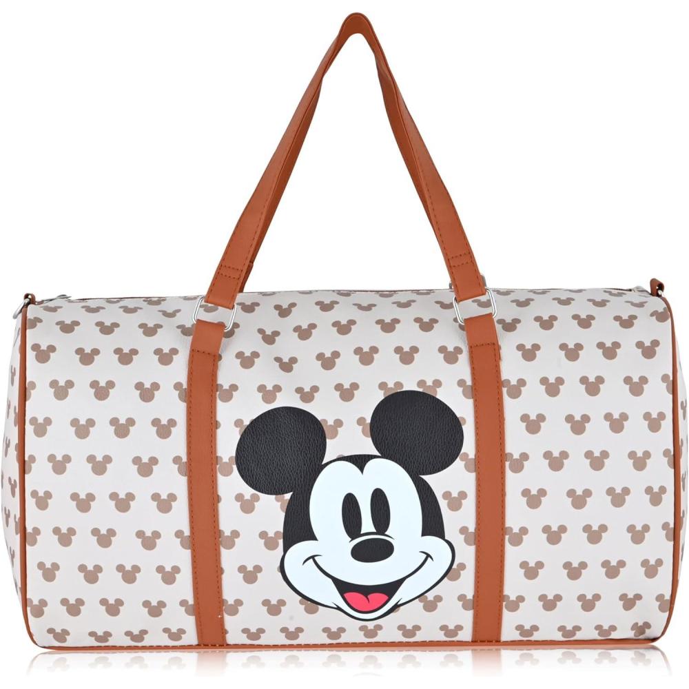 imageStitch Minnie Mickey Pooh Harry Potter or Jack Skellington 16quot Leather Mini Travel Bag Duffle Bag Overnight BagMickey Mouse