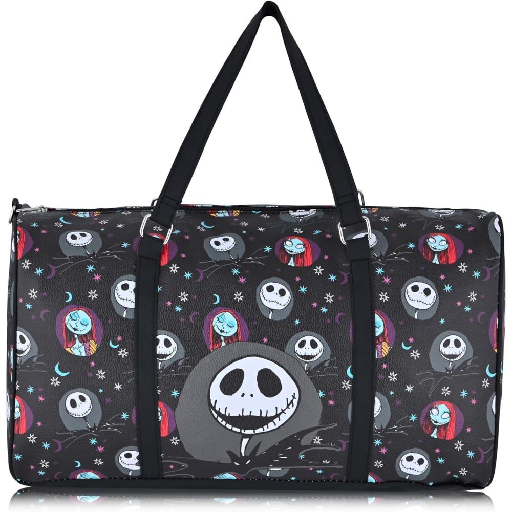 imageStitch Minnie Mickey Pooh Harry Potter or Jack Skellington 16quot Leather Mini Travel Bag Duffle Bag Overnight BagNightmare Before Christmas