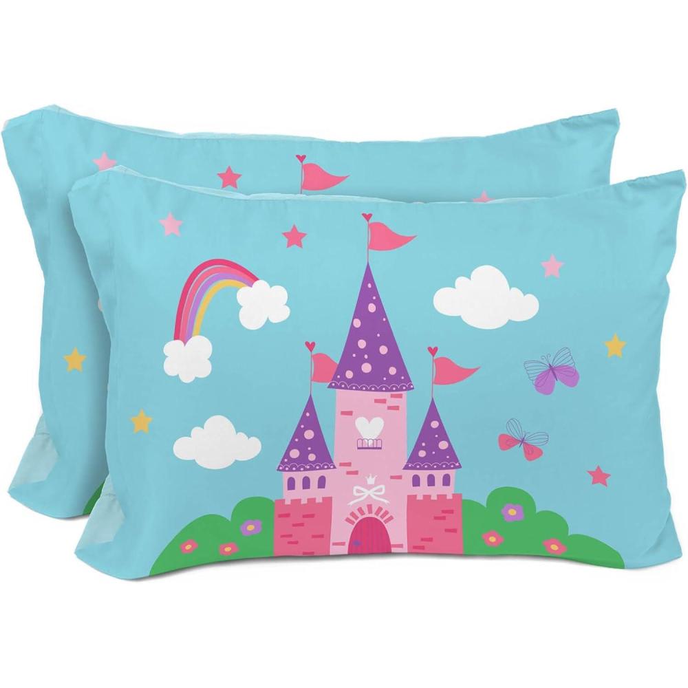 imageSunny Side Up Bluey ampamp Bingo Pack of 2 Reversible Pillowcases Double Sided Pillow Covers Kids Super Soft BeddingBlue Magic Castle