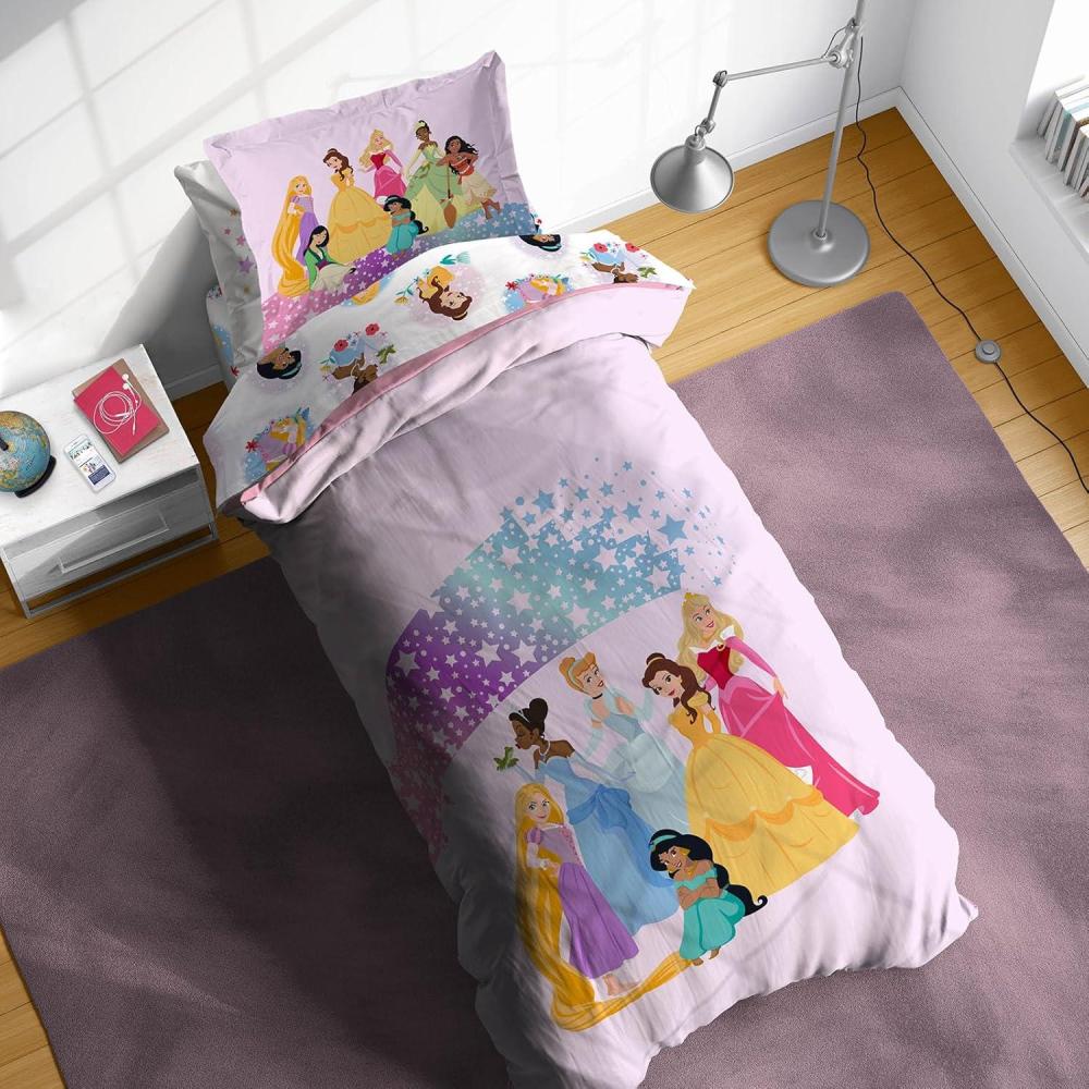 imageSunny Side Up Bluey ampamp Friends Toddler Comforter Set 4 Piece Preschool Bedding Includes Comforter Sheets ampamp Pillow Cover Super Soft Microfiber Bed SetPink Princess