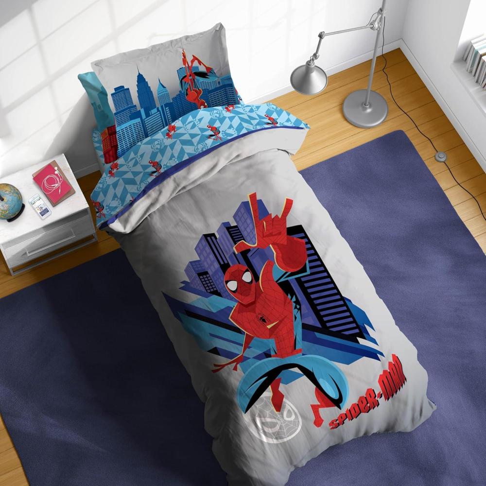 imageSunny Side Up Bluey ampamp Friends Toddler Comforter Set 4 Piece Preschool Bedding Includes Comforter Sheets ampamp Pillow Cover Super Soft Microfiber Bed SetGray Spiderman