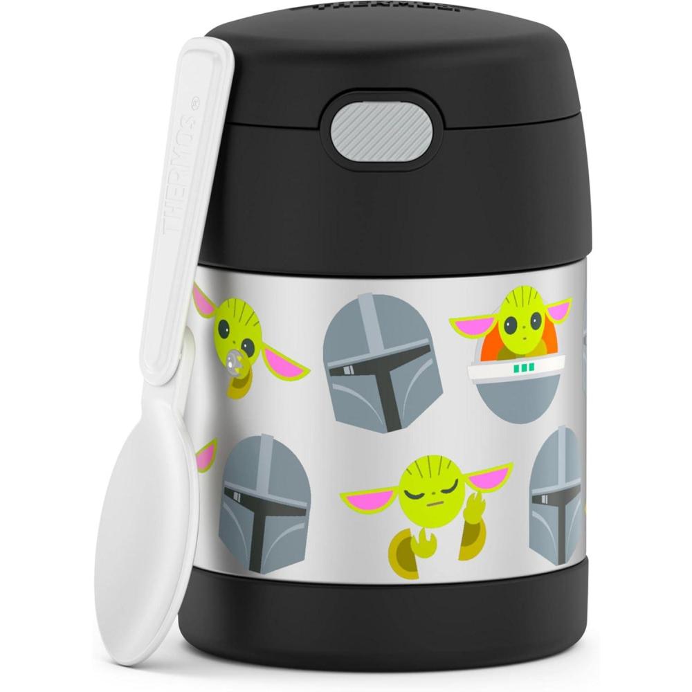 imageTHERMOS FUNTAINER Insulated Food Jar 10 Ounce Kid Friendly Food Jar with Foldable Spoon BlueyMandalorian