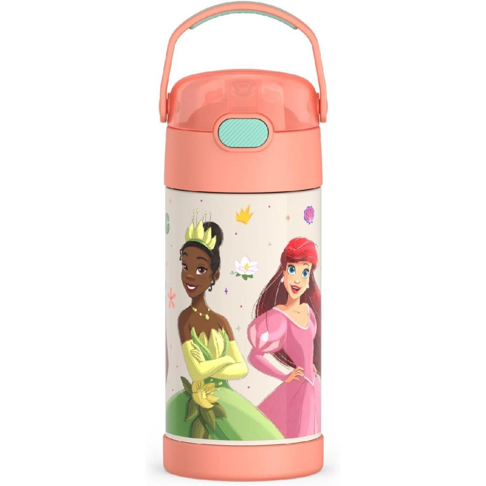 imageTHERMOS FUNTAINER Water Bottle with Straw 12 Ounce Kids Stainless Steel Vacuum Insulated Water Bottle with Lid BlueyPrincess