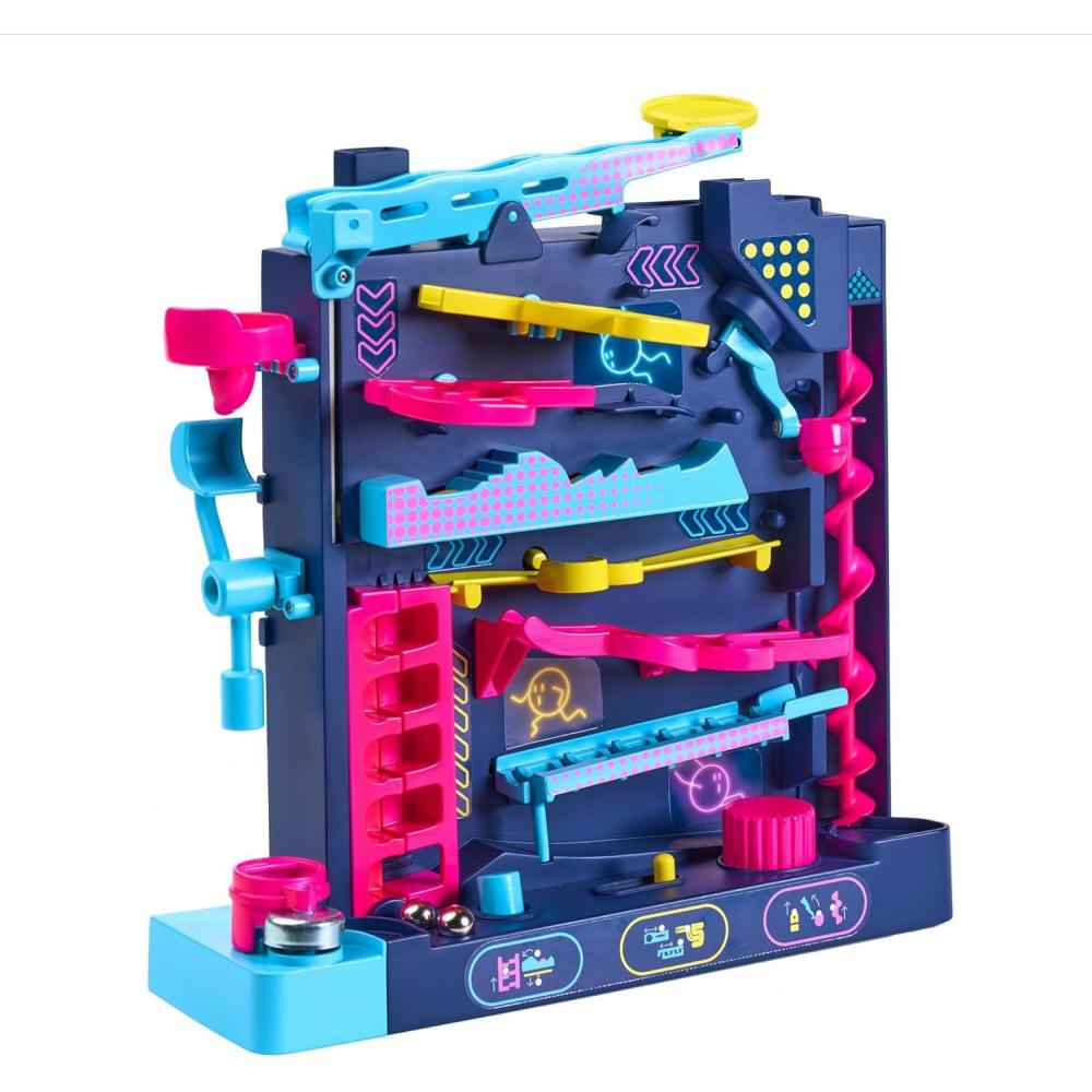imageTOMY Bluey Screwball Scramble Marble Maze Beat The Clock Marble Run Fast Paced Kids Games and Bluey Toys for Birthday Parties 14 Players Ages 5 Years and UpScrewball Scramble Level Up