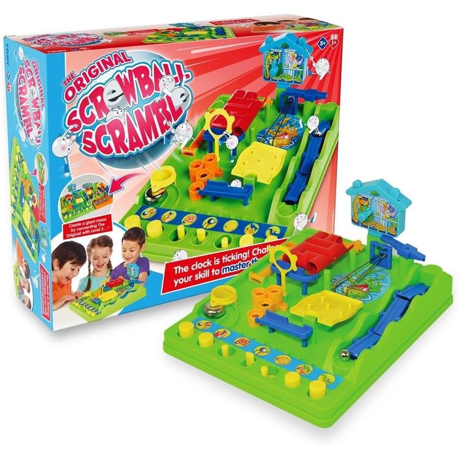 imageTOMY Bluey Screwball Scramble Marble Maze Beat The Clock Marble Run Fast Paced Kids Games and Bluey Toys for Birthday Parties 14 Players Ages 5 Years and UpScrewball Scramble