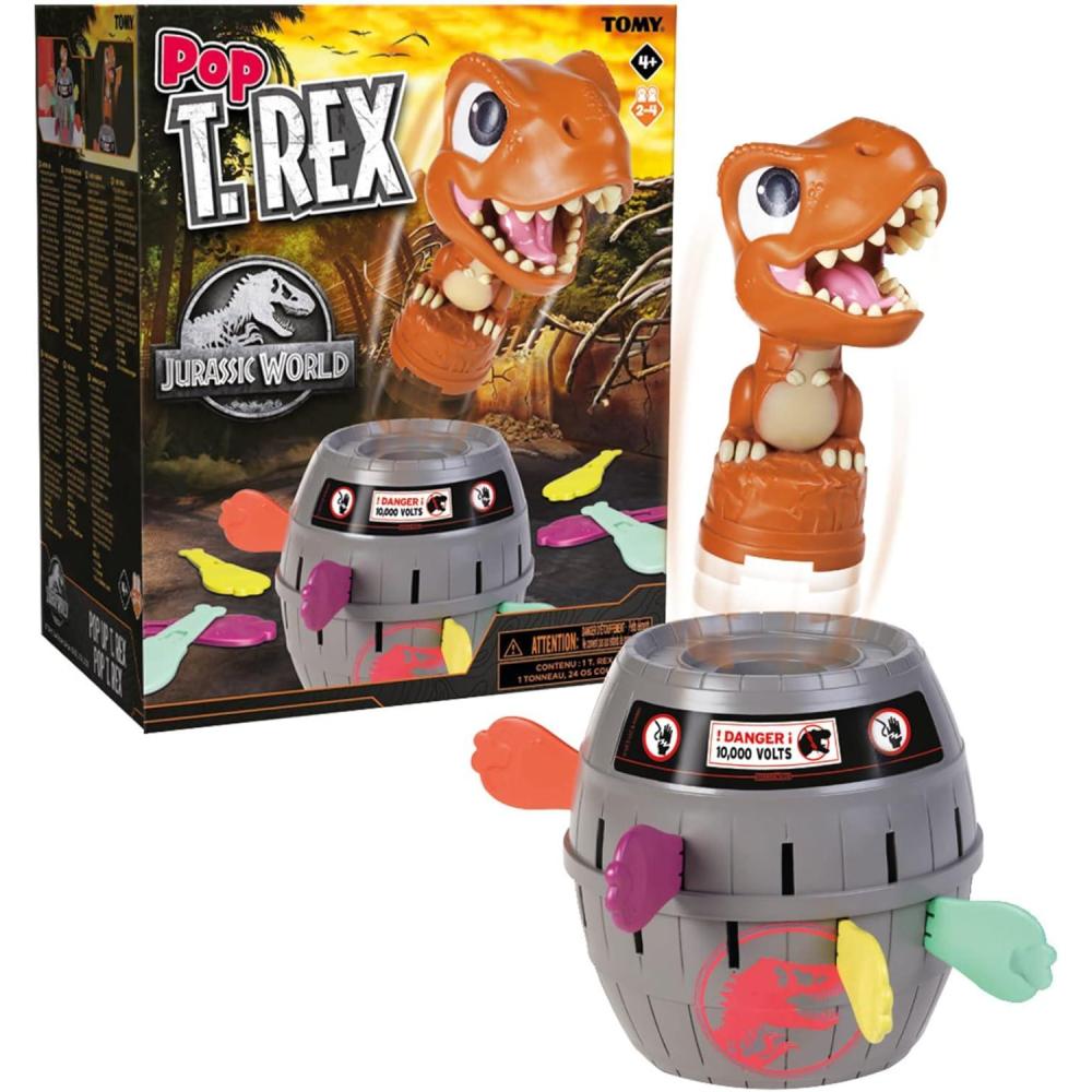 imageTOMY Pop Up Bluey Kids Game Family and Preschool Games for Family Game Night Winter Break Activities Girls and Boys Games 24 Players Ages 4 Years and UpPop Up TRex