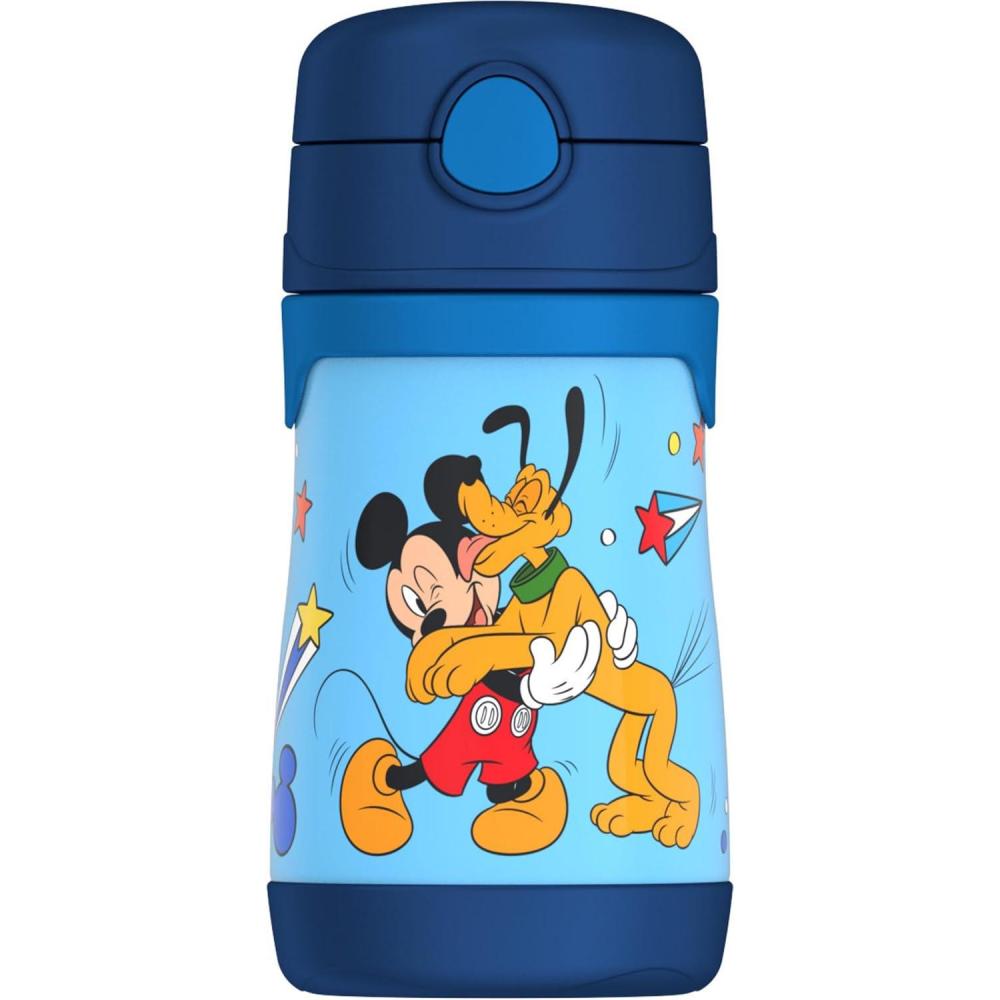 imageThermos Baby 10 oz Stainless Steel Bottle with popup straw BlueyMickey Mouse