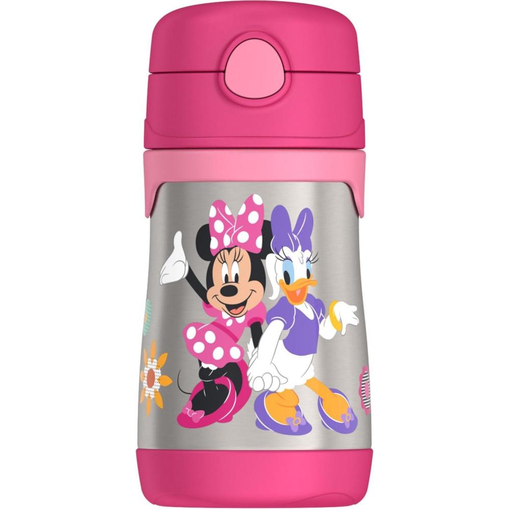 imageThermos Baby 10 oz Stainless Steel Bottle with popup straw BlueyMinnie Mouse