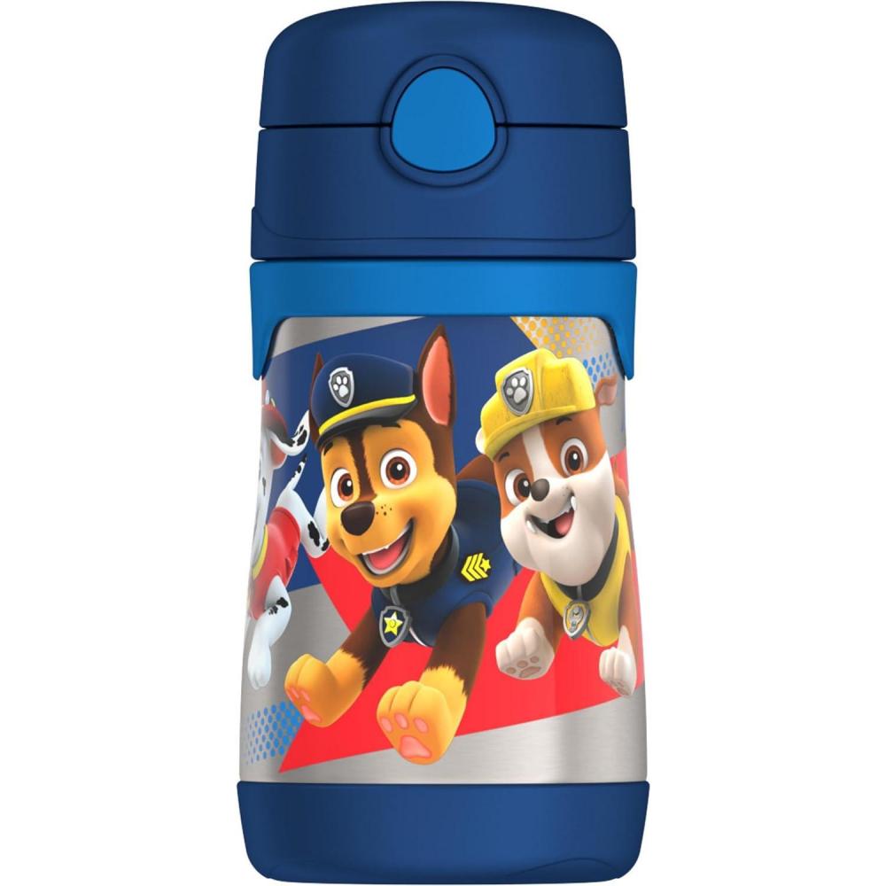 imageThermos Baby 10 oz Stainless Steel Bottle with popup straw BlueyPAW PATROL BOY