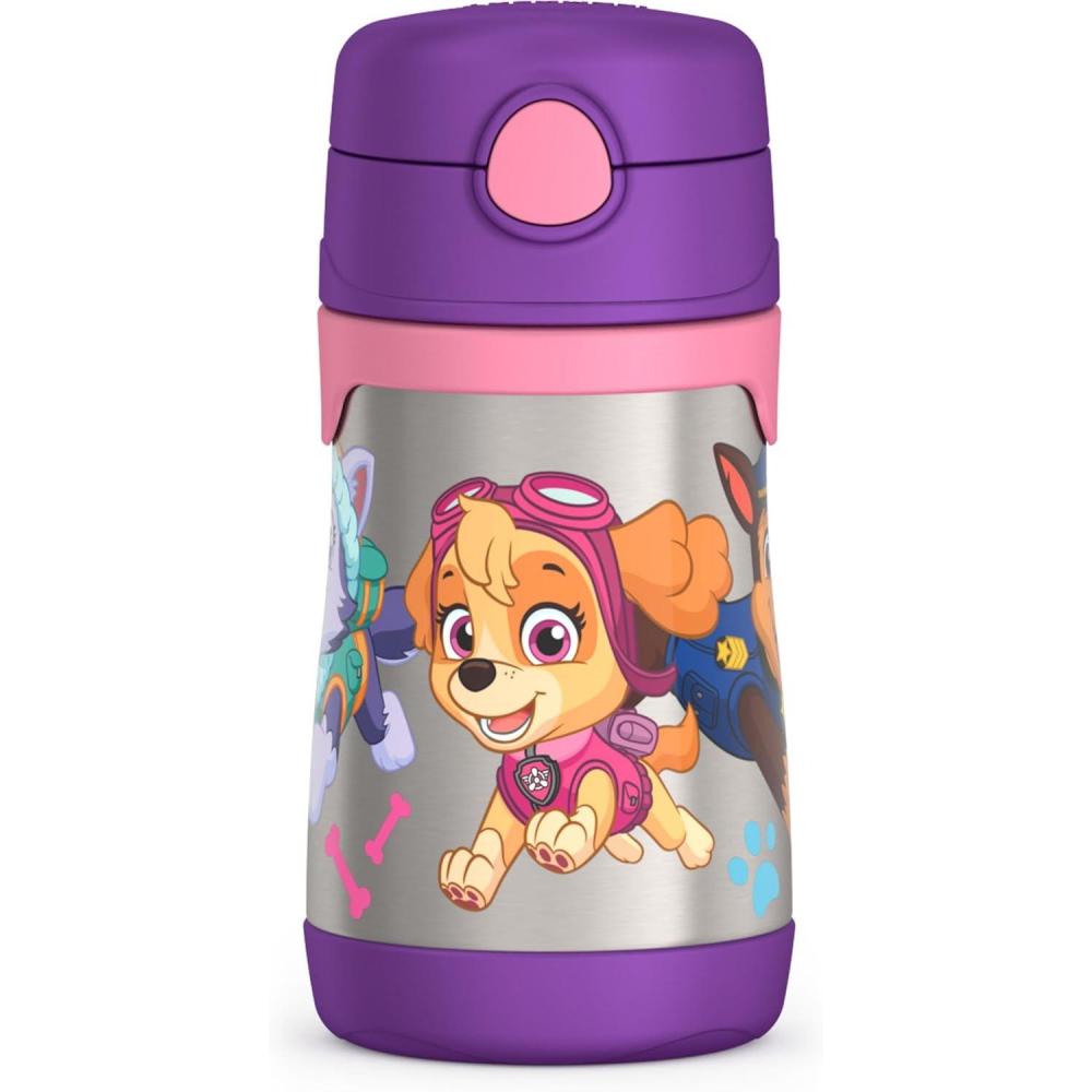 imageThermos Baby 10 oz Stainless Steel Bottle with popup straw BlueyPaw Patrol Girl