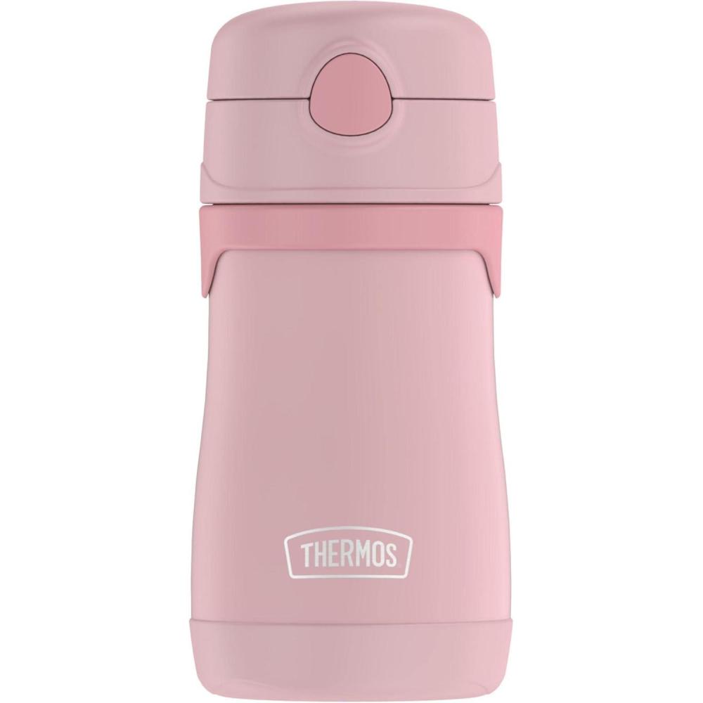 imageThermos Baby 10 oz Stainless Steel Bottle with popup straw BlueyRose
