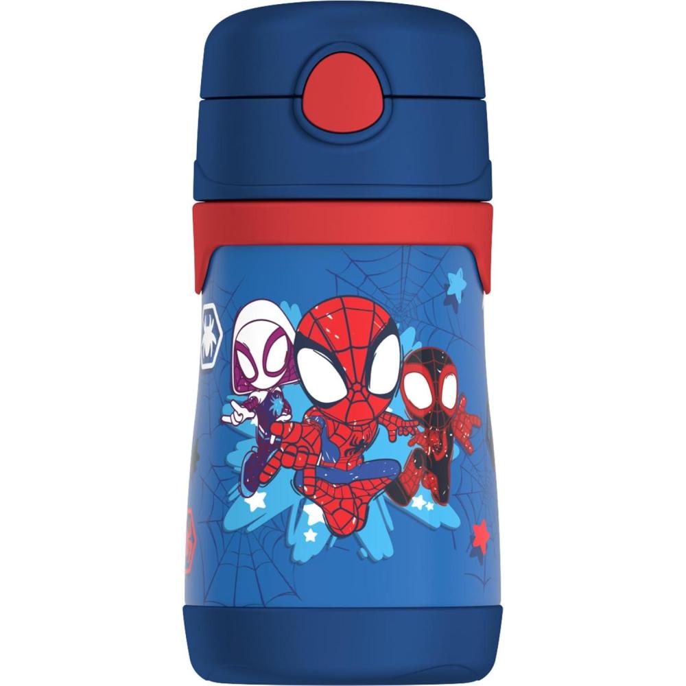 imageThermos Baby 10 oz Stainless Steel Bottle with popup straw BlueySpidey and His Amazing
