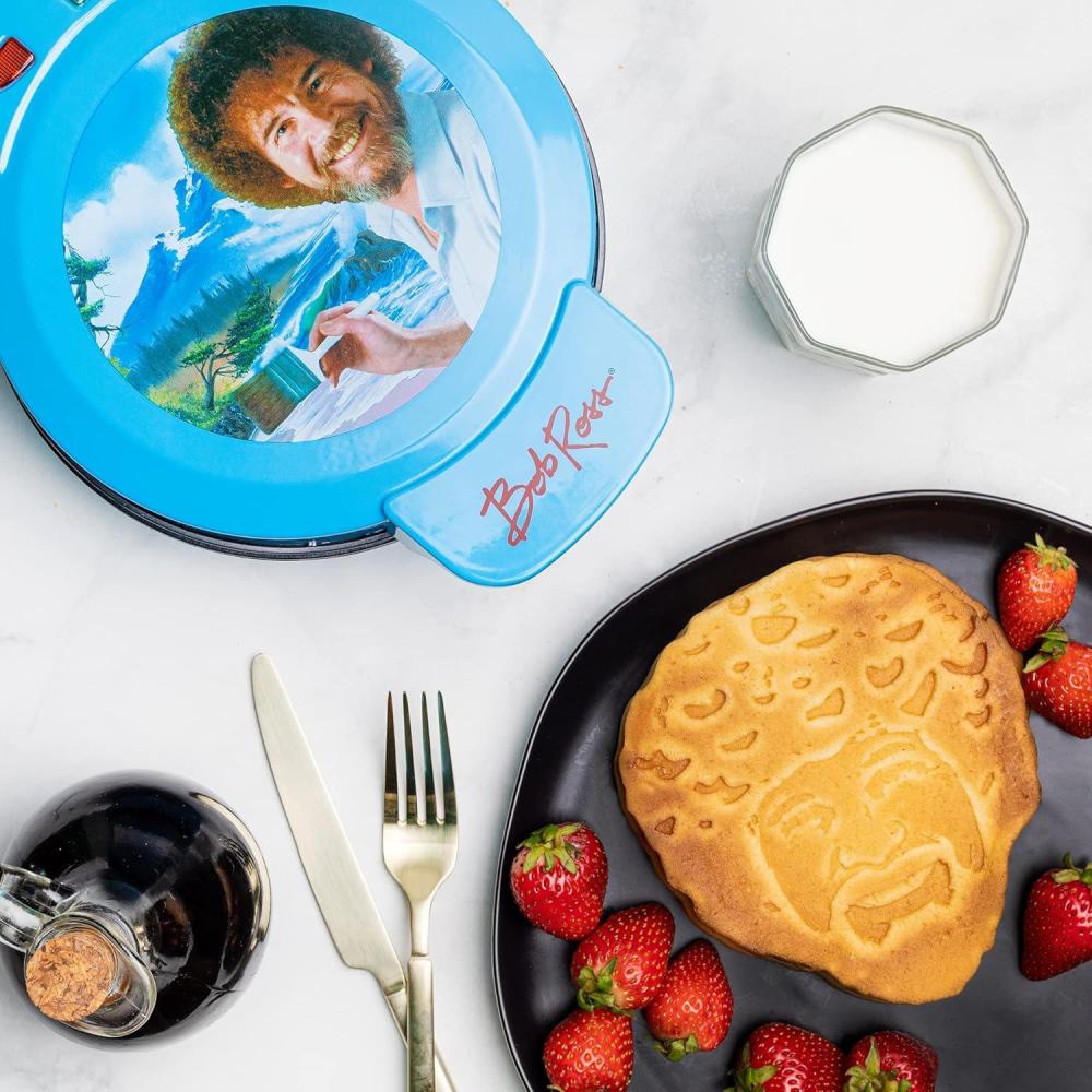 imageUncanny Brands Bluey Waffle Maker NonStick Round Waffle Iron Easy to Use and CleanBob Ross