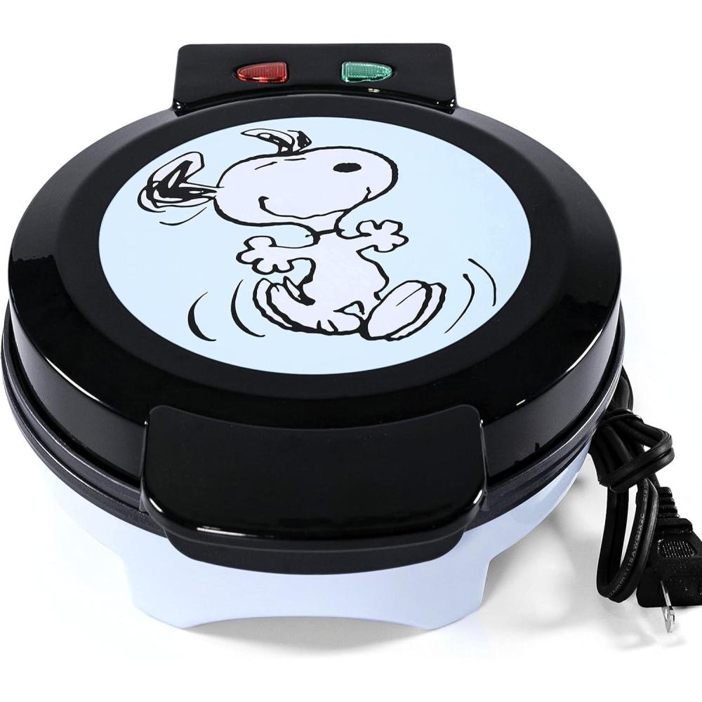 imageUncanny Brands Bluey Waffle Maker NonStick Round Waffle Iron Easy to Use and CleanPeanuts Snoopy