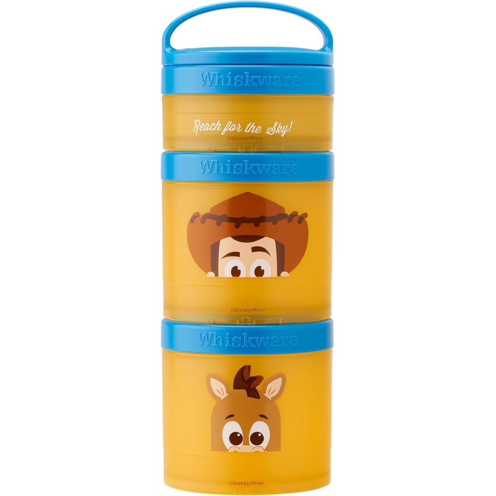 imageWhiskware Bluey Stackable Snack Containers for Babies Toddlers and Kids 3 Stackable Snack Cups for School and Travel Cupholder Friendly Bluey and Bingo Lets Do ThisToy Story