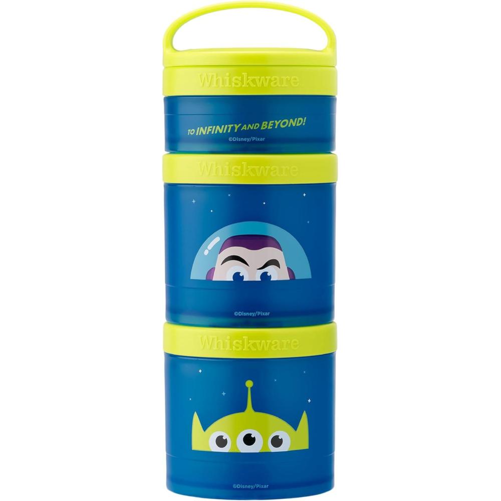 imageWhiskware Bluey Stackable Snack Containers for Babies Toddlers and Kids 3 Stackable Snack Cups for School and Travel Cupholder Friendly Bluey and Bingo Lets Do ThisBuzz Lightyear